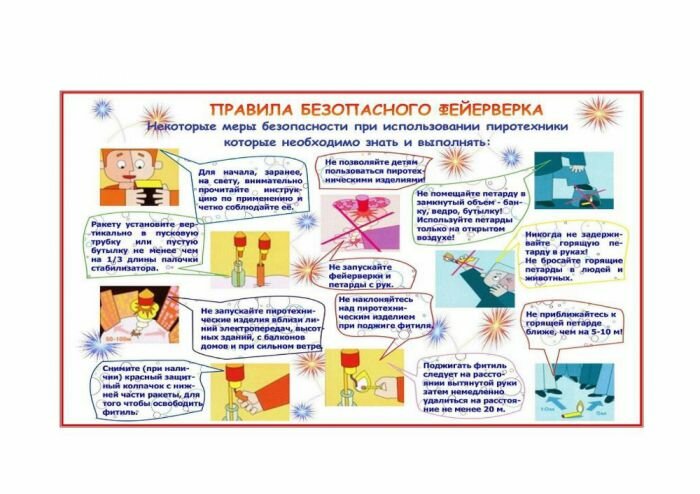 Правила безопасного фейерверка