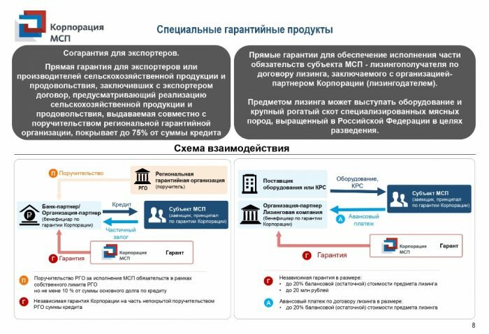 Финансовая поддержка субъектов МСП