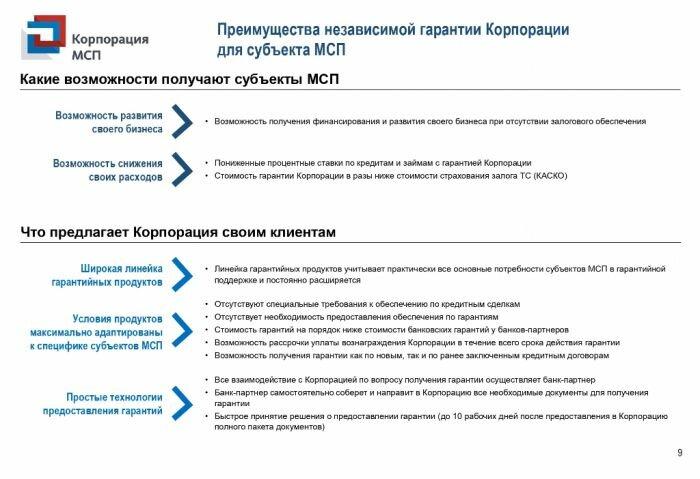 Финансовая поддержка субъектов МСП